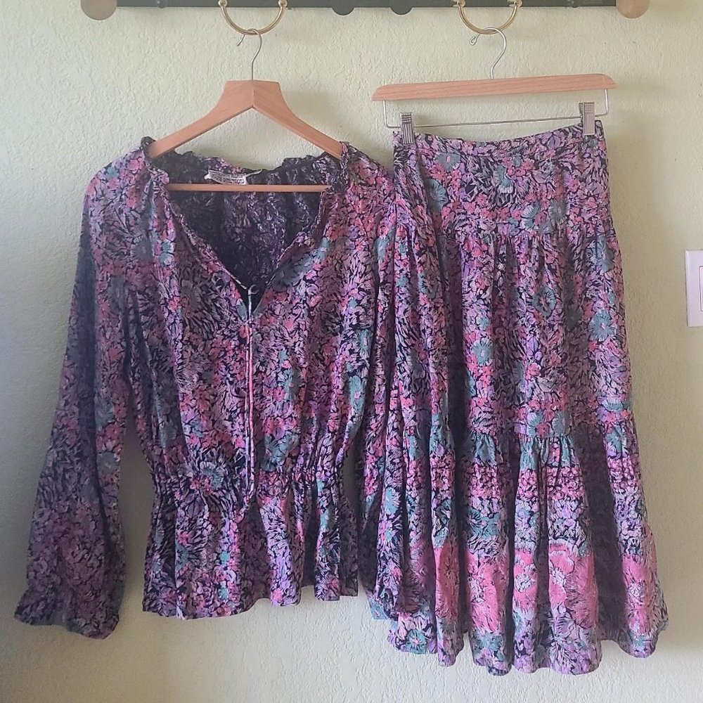 Saks Fifth Avenue Young Dimensions Blouse Skirt Set